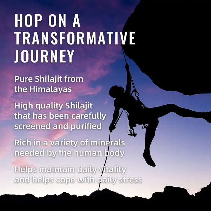 silhouette of a climber scaling a steep rock face against a twilight sky representing adventure and strength paired with blueberry Himalayan bsys shilajit gummies 60 count for enhanced energy and endurance.