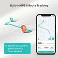 Smartphone displaying gps navigation with route tracking and real-time speed using 70mai a500s built-in gps cam pro plus