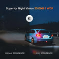 A sleek blue sports car with black roof, alloy wheels, and rear spoiler shown with 70mai a500s dash cam with built-in gps