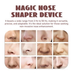 pink magic nose shaping device with adjustable bands for non-invasive correction nose contour and contour nose bridge enhancement