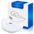 Adjustable anti snoring white silicone mouth guard with contoured design for effective anti snoring comfort and functionality