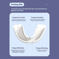 Adjustable anti snoring white dental aligner with molded contours for upper teeth designed as an effective snoring mouth guard