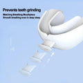 White plastic adjustable anti snoring mouth guard with breathing mouthpiece for effective anti snoring and teeth grinding prevention