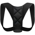 Black quilted adjustable back support belt posture corrector with straps and central buckle for luxury women’s fashion use