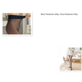 Adjustable maternity pantyhose black sheer tights with smooth opaque waistband for comfortable maternity wear