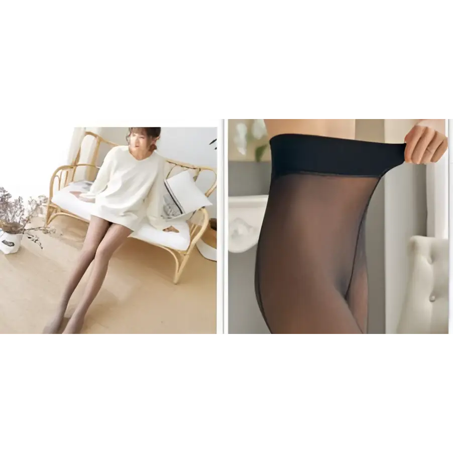 Black sheer adjustable maternity pantyhose tights with smooth stretchy fabric and a comfortable snug waistband