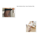 Black sheer adjustable maternity pantyhose with a solid black waistband designed for comfortable maternity leggings and support