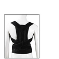 Adjustable mesh posture correction belt in black fabric with mesh back and adjustable straps for support and comfort