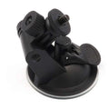 Black plastic adjustable sports camera suction cup mount with adjustable arms and knobs for secure attachment
