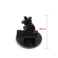 Adjustable sports camera suction cup mount in black plastic with adjustable arm and secure attachment threaded plate