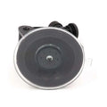 Black adjustable sports camera suction cup mount with metallic rim and knobs for secure attachment and stability
