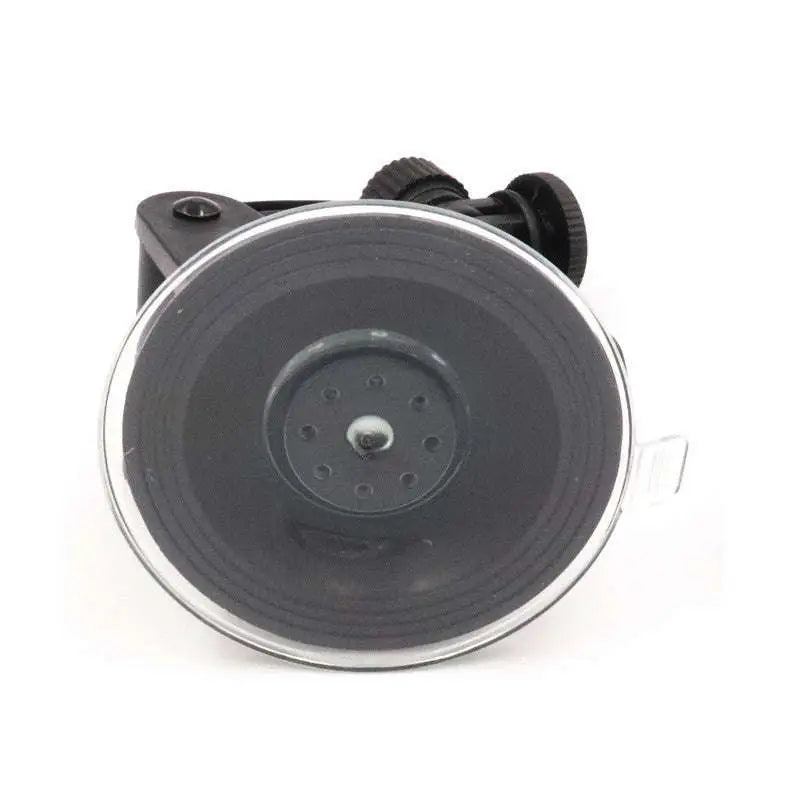 Black adjustable sports camera suction cup mount with metallic rim and knobs for secure attachment and stability