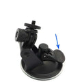 Black plastic adjustable sports camera suction cup mount with adjustable head for secure attachment