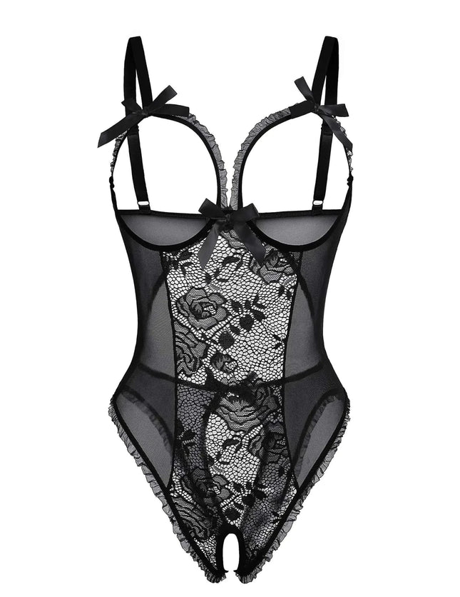 ADOME Lingerie for Women Sexy Teddy One Piece Lace Babydoll Bodysuit - Royalessencelux