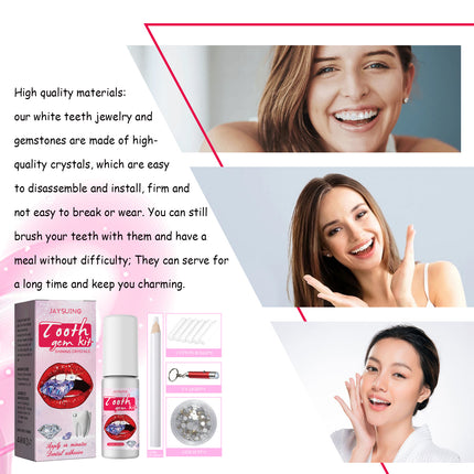 Tooth Gem Kit - Complete Teeth Gems Kit For DIY Tooth Decoration With Glue, Light, And Assorted Gems Perfect For Personalizing Your Smile, Tooth Art, And Cosmetic Teeth Enhancements - Royalessencelux