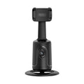 Black mini 360° ai face rotating phone camera mount with sleek matte finish for smart face tracking gimbal use
