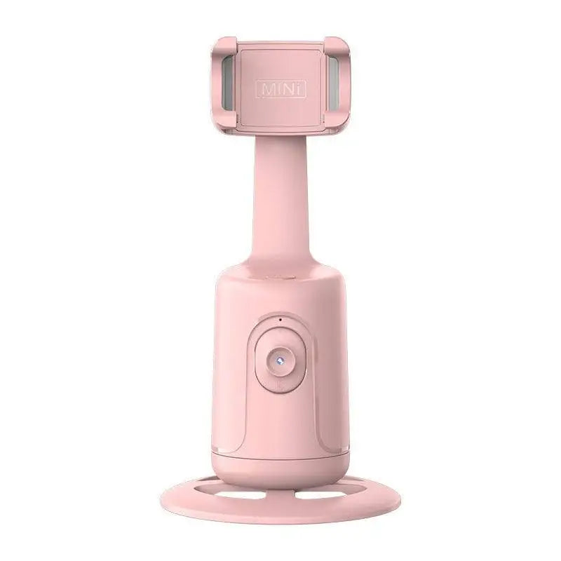 Pink mini brand smartphone face tracking gimbal with matte finish and adjustable clamp for smart face tracking