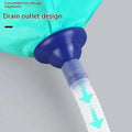 Teal fabric air conditioner waterproof cover cleaning tools suit with blue plastic drain outlet and clear corrugated tubing