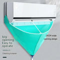 Teal fabric air conditioner waterproof cover with wide opening design for flexible use in cleaning tools suit