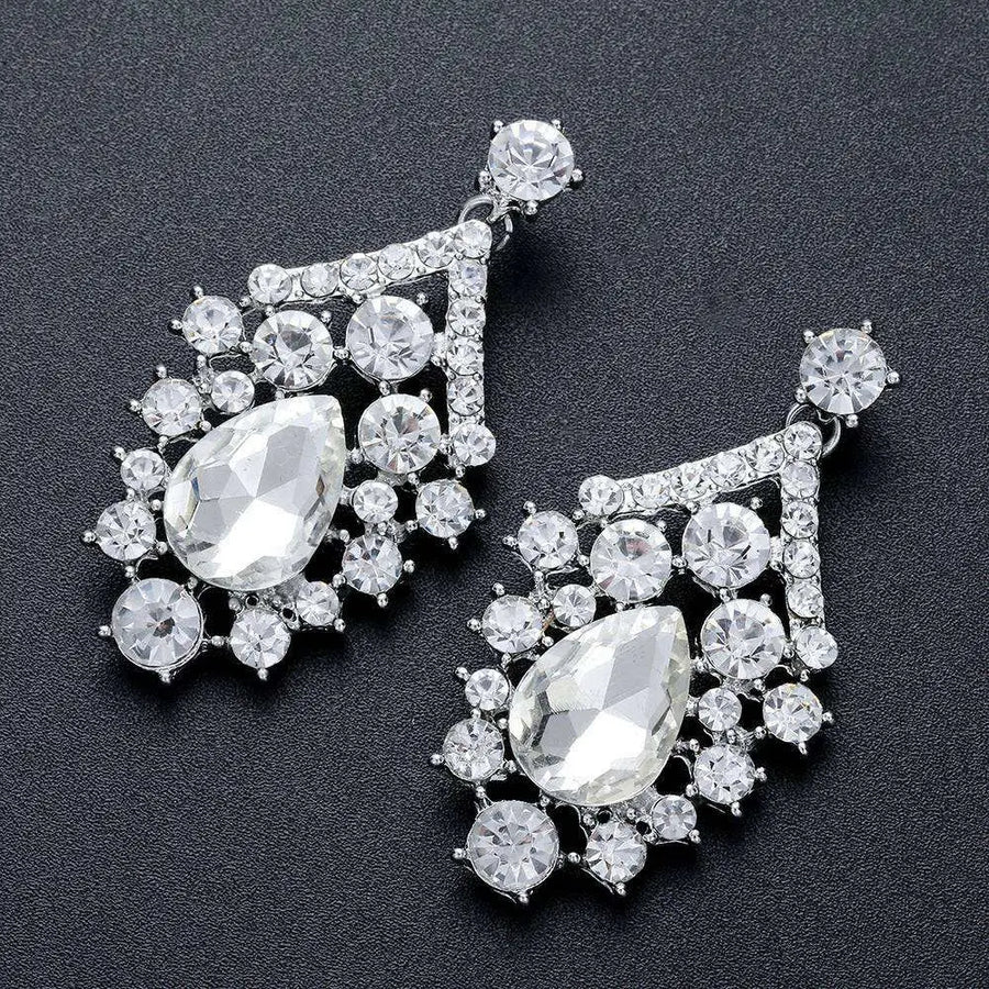 Legering Diamant Accessoires Bloem Kristal Sieradenset