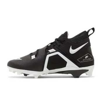 Black and white nike alpha menace pro football cleats size 13 with sleek high-top design and breathable mesh panels