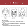 White anti-aging collagen mask patch with dotted grid pattern to reduce wrinkles fine lines and improve skin elasticity