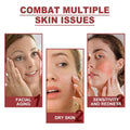 Blue translucent anti-aging collagen mask to reduce wrinkles fine lines targets facial aging dry skin sensitivity redness