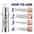 Silver-toned pump bottle of immetee anti-aging eye cream to lighten eye bags and reduce signs of aging rapidly