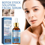 Jay suing anti-aging facial firming serum in a sleek amber glass bottle with gold dropper cap and blue label
