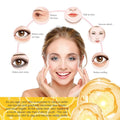 Golden honey-like gel with lemon slices in jaysuing anti-aging facial firming serum for youthful skin care