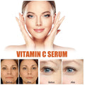 Anti-aging whitening vitamin c care solution 30ml in a clear bottle with white cap for improving skin texture