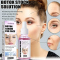 West&month botox serum anti-wrinkle skin care lifting solution in clear glass bottle with white dropper cap and pink liquid