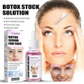 Westmonth botox serum in a clear glass 10ml bottle with white dropper cap containing pink anti-wrinkle care lifting solution