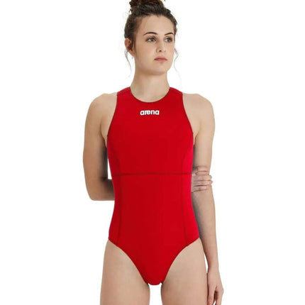 ARENA Womens Standard Team Swimsuit Waterpolo Solid Red - White 30 - Royalessencelux