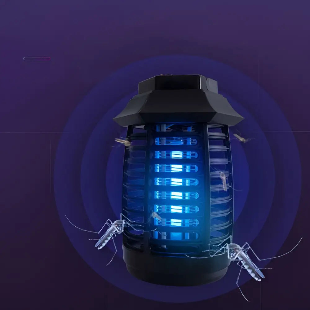 Black electric uv insect killer aromatherapy mosquito lamp with blue led lights and grid design for effective mosquito control