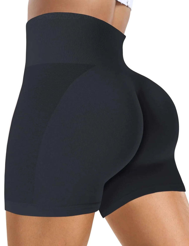 ASERAY Gym Shorts Women Workout Shorts Women Amplify Contour Shorts Seamless Scrunch Butt Shorts Biker Shorts Yoga Shorts 5" - Royalessencelux