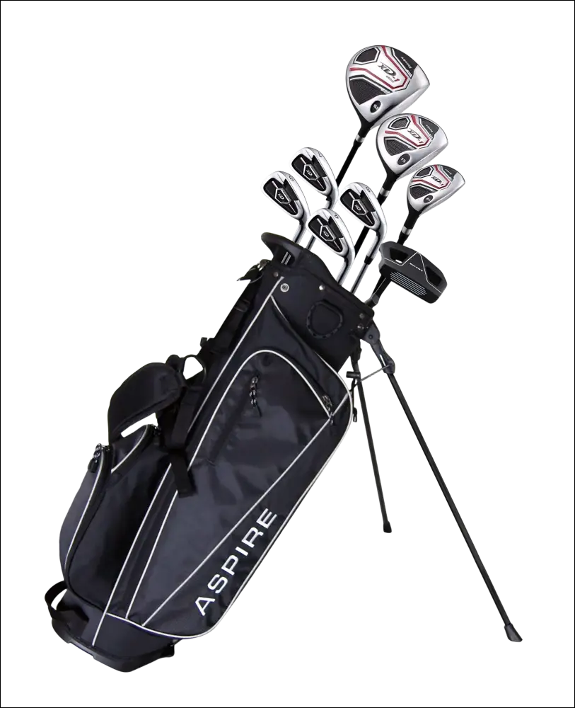 Aspire XD1 teenager golf set with black and white bag and silver black pink club heads for luxury women’s fashion use