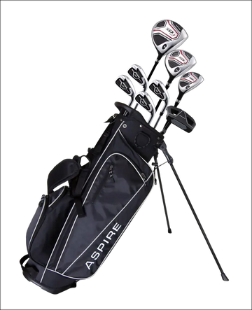 Aspire XD1 teenager golf set with black and white bag and silver black pink club heads for luxury women’s fashion use
