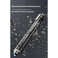 Black alloy steel self-defense baton with hexagonal grip and silver accents featuring automatic spring design