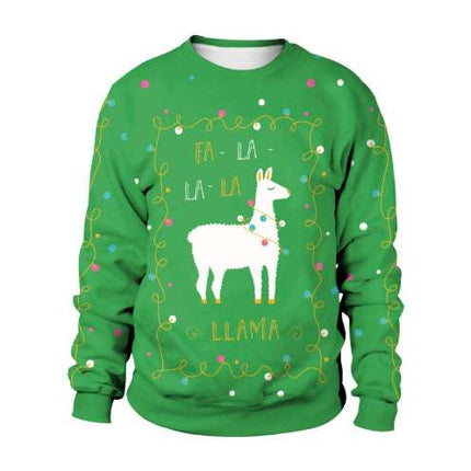 Autumn Winter Fashion Ugly Christmas Sweater Santa Elf Funny Pullover Womens Mens Print Sweaters Tops Clothing - Royalessencelux