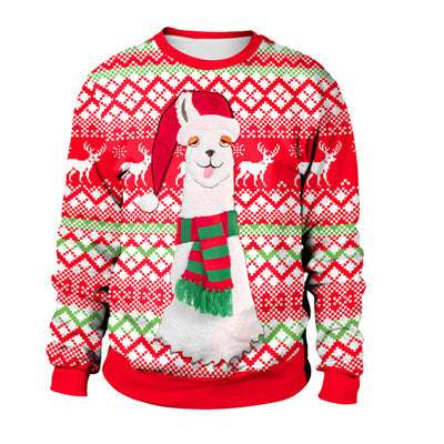 Autumn Winter Fashion Ugly Christmas Sweater Santa Elf Funny Pullover Womens Mens Print Sweaters Tops Clothing - Royalessencelux