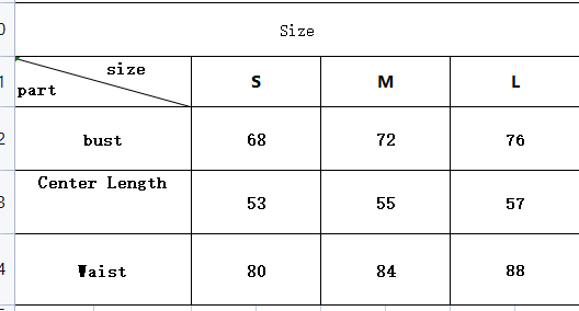 Size chart in inches for a womens christmas pajamas big red lace faux fur bodysuit showing measurements for small medium and large.