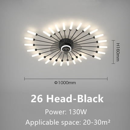 Modern Atmosphere Household Simple Bedroom Fan Lamp - Royalessencelux