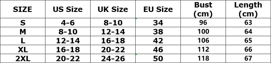 Size chart for beige halter neck strap lapel off-the-shoulder blouse displaying us uk eu measurements and bust length dimensions for fashion women tank with neck strap lapel design.