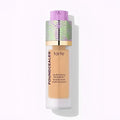 Tarte babassu foundcealer skincare foundation spf 20 in a clear glass bottle with purple cap and tropical leaf band
