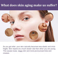 A woman with fair skin and light brown hair showing signs of aging in bakuchiol collagen anti-aging firming skin care