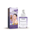 Purple glass bottle with white dropper cap containing jaysuing bakuchiol collagen anti-aging firming skin care serum