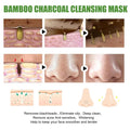 Bamboo charcoal blackhead removal peel-off mask with dark porous texture for deep pore cleansing and skin brightening
