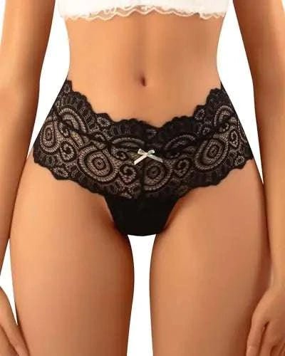 Banamic Womens Underwear Lace Sexy Breathable Panties Scallop Trim Underwear - Royalessencelux