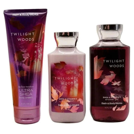Bath & Body Works Ultra Shea Body Cream Body Lotion Shower Gel Twilight Woods Bundle (3 - Pack) - Royalessencelux